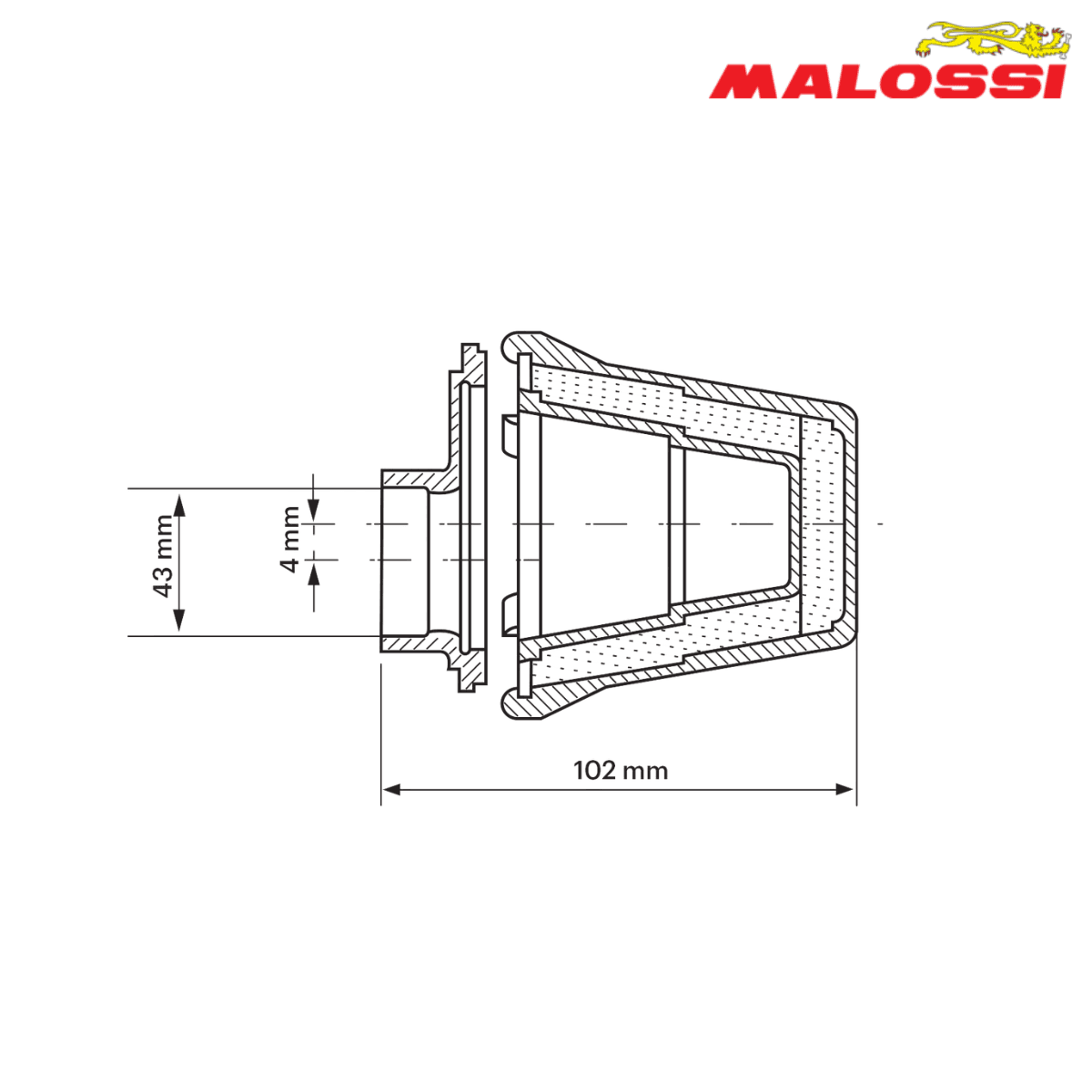 FILTER SPRINT 43mm PHBL 25 04 7729.50  MALOSSI* 2