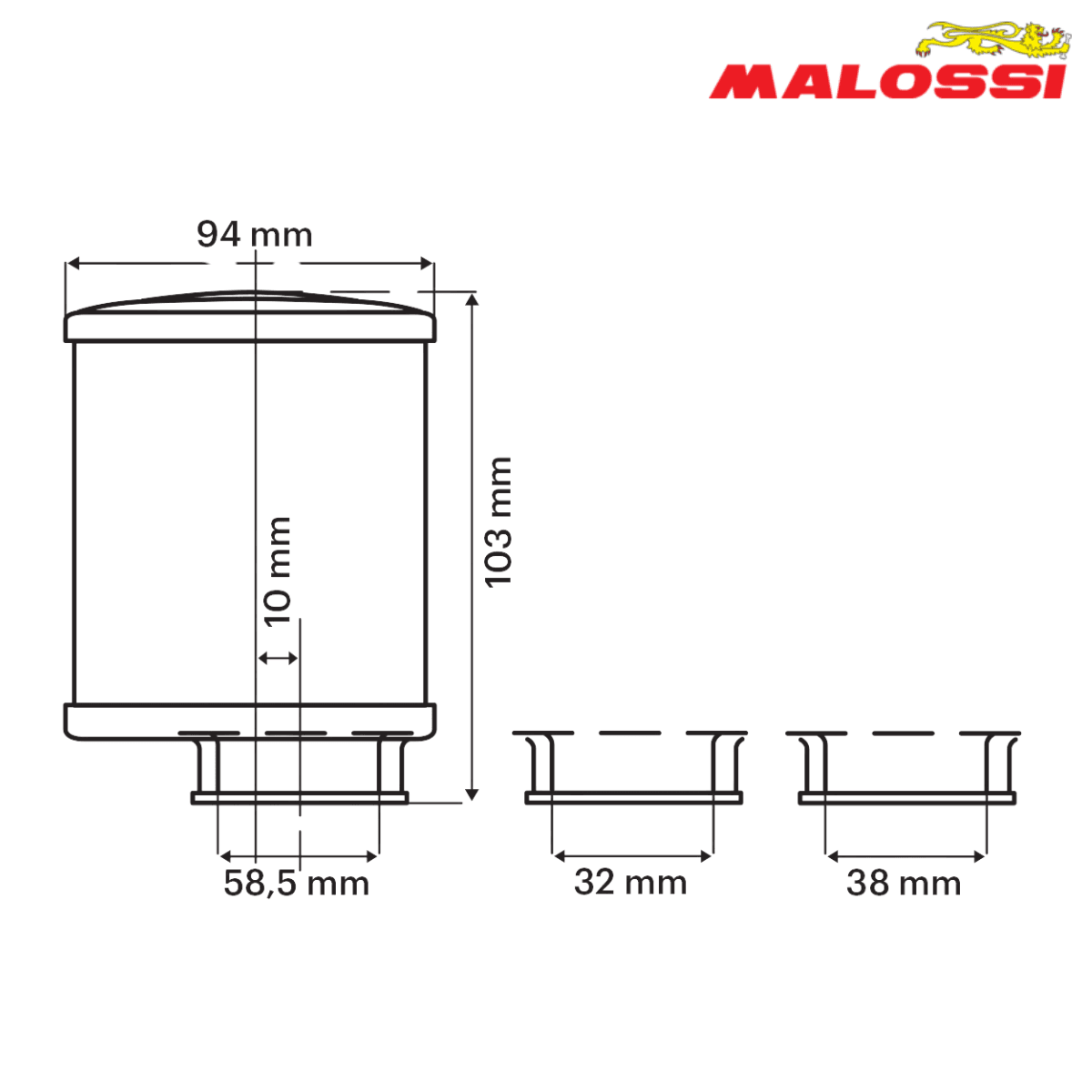 FILTER SPRINT E14 35.5mm PHVA 12 17.5 - PHBN 17.5 411729 MALOSSI* 2