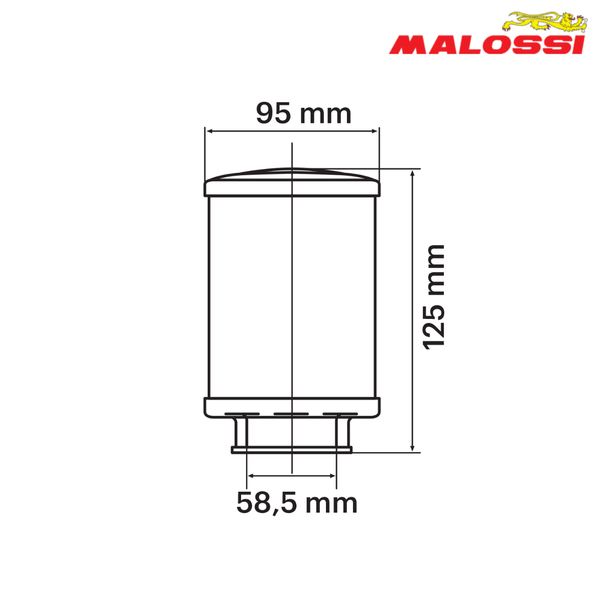 FILTER SPRINT E16 60mm PHBG 15-21 - PHBL 20-26 413260 MALOSSI* 2