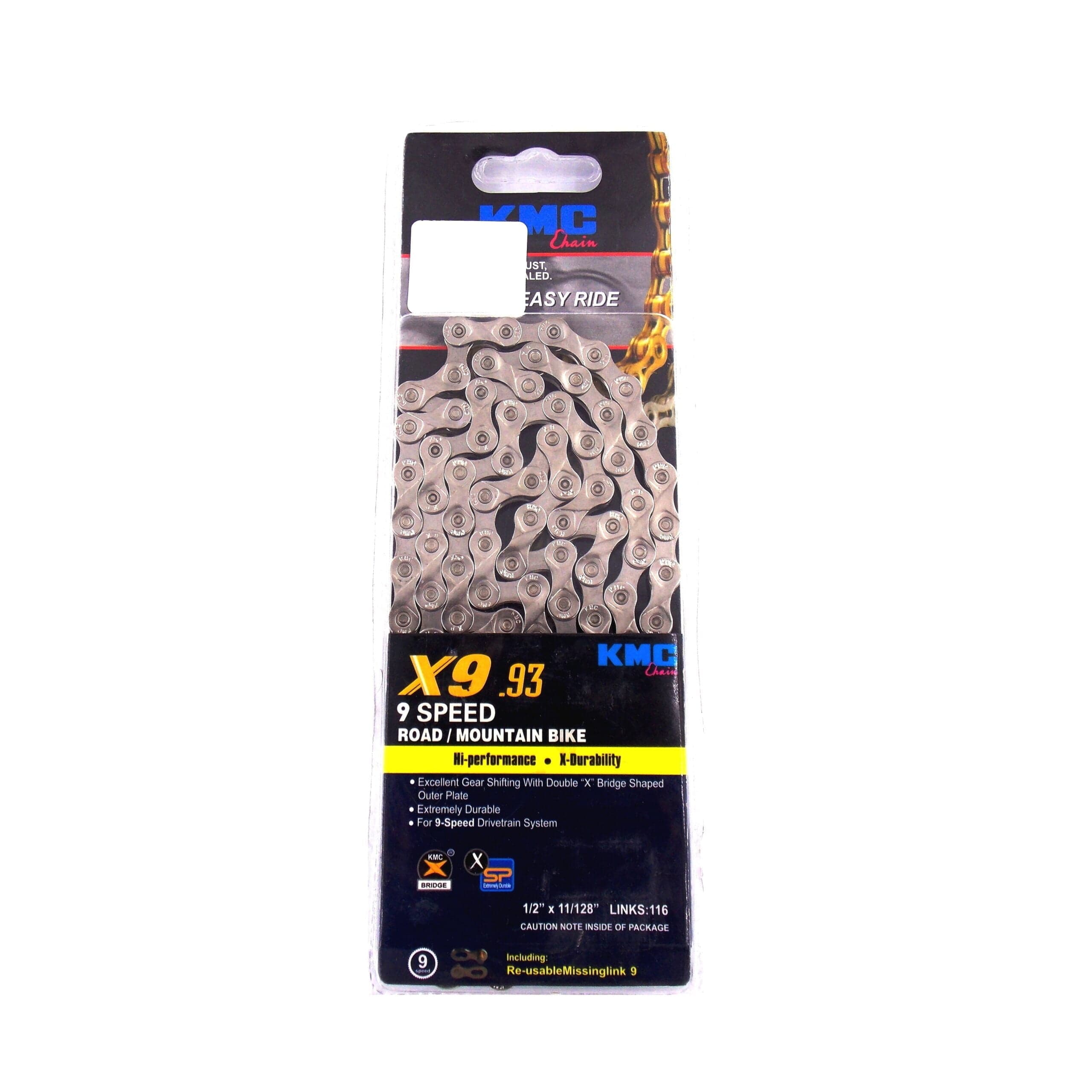 LANEC MTB 9 SPED 1/2"X11/128" 116L KMC+