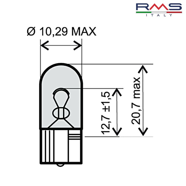 SIJALICA 12V3W T10 UBODNA 246510261 RMS ITALY